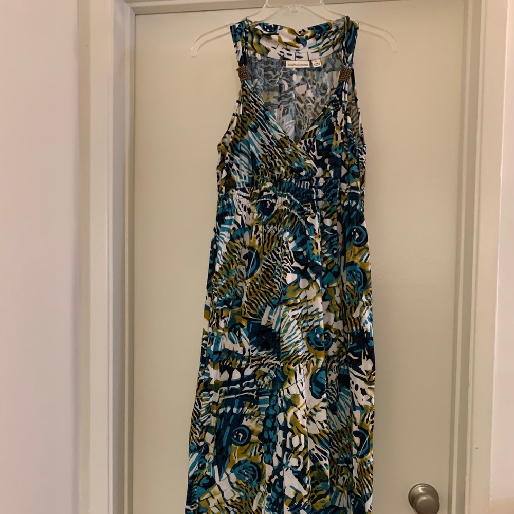 Green/Blue/White Dress